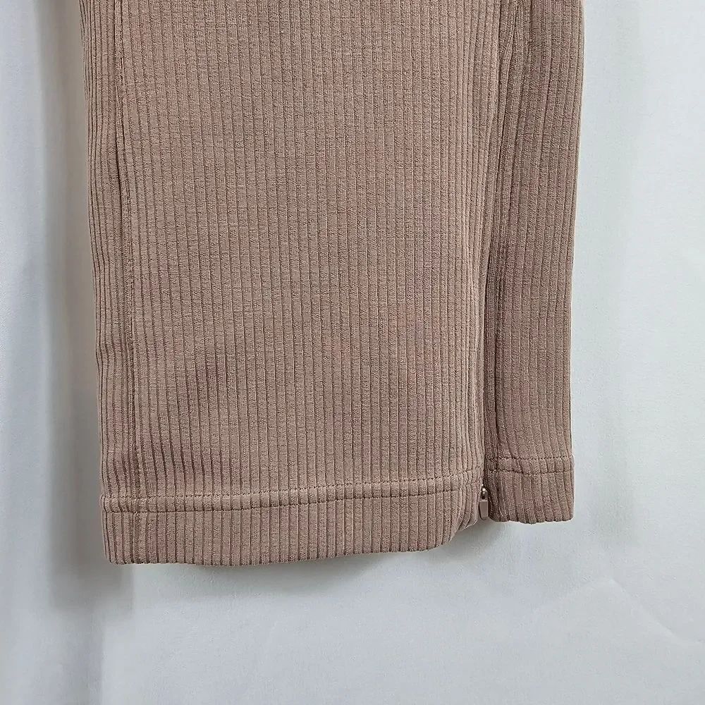 Lululemon Ribbed Softstreme Zip-Leg High Rise Pants in Brown - Size 12 - Picture 5 of 11